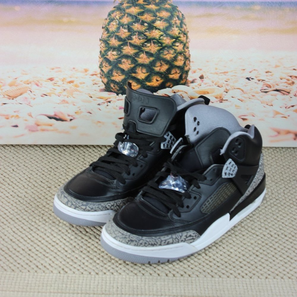 Mens Air Jordan Spizike Black Cement Grey White Varsity Red 315371-034